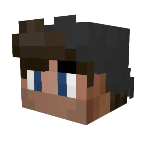Cracky_HD1 Minecraft avatar head, 3D render