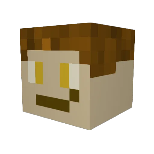 CracyTurtle Minecraft avatar head, 3D render