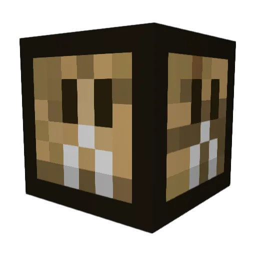 Crafprime Minecraft avatar head, 3D render