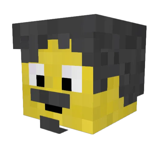 CraftAndMine69 Minecraft avatar head, 3D render