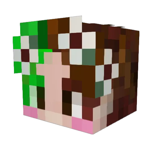 CraftByBee Minecraft avatar head, 3D render