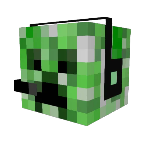 CraftCreeper9000 Minecraft avatar head, 3D render