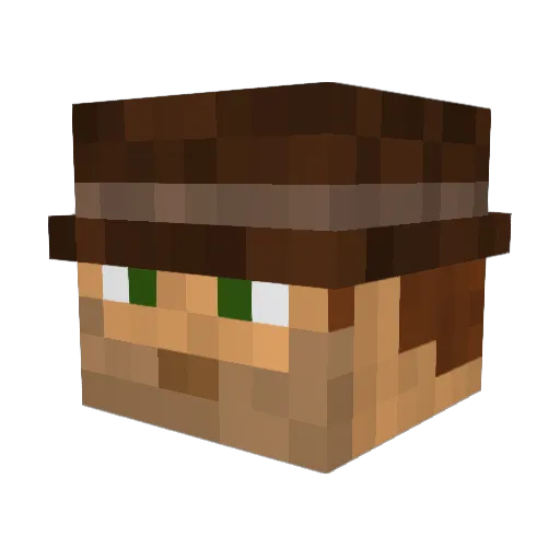 CraftDAnimation Minecraft avatar head, 3D render