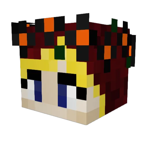 CraftE_Doll Minecraft avatar head, 3D render