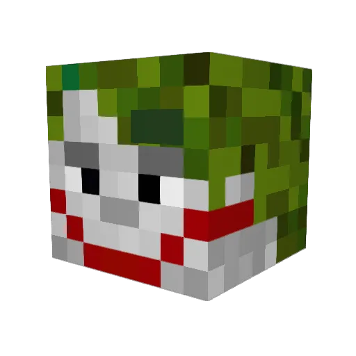 CraftJoker007 Minecraft avatar head, 3D render