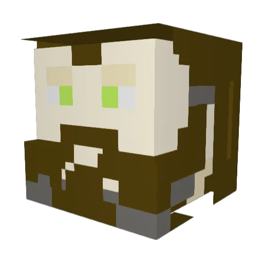 CraftKing711 Minecraft avatar head, 3D render