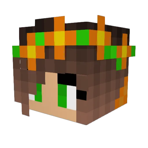 CraftLee Minecraft avatar head, 3D render