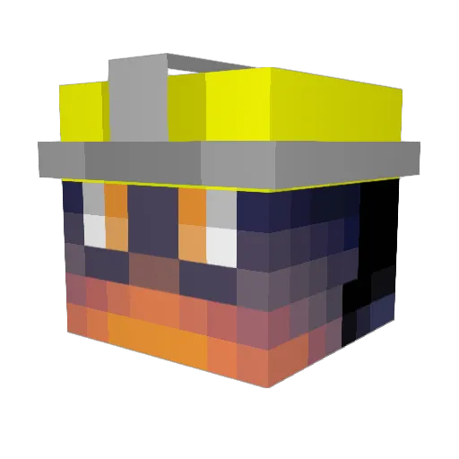 CraftMaster343 Minecraft avatar head, 3D render