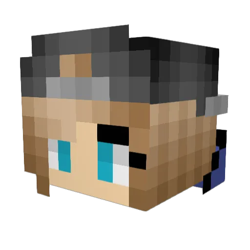 CraftMaster628 Minecraft avatar head, 3D render