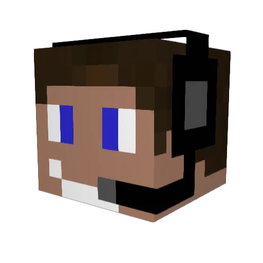 CraftSword_Br Minecraft avatar head, 3D render