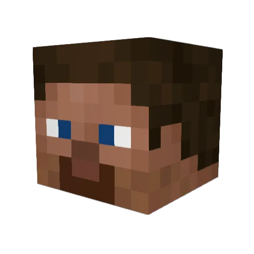 CraftX1 Minecraft avatar head, 3D render