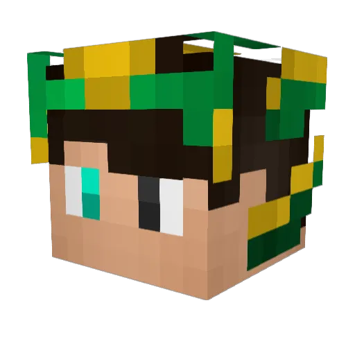 CraftZone Minecraft avatar head, 3D render