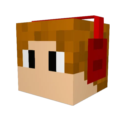 Craft_Melters Minecraft avatar head, 3D render