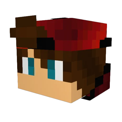 Craft_fire_9460 Minecraft avatar head, 3D render