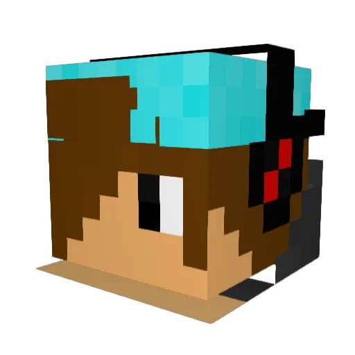 Craftaylor Minecraft avatar head, 3D render