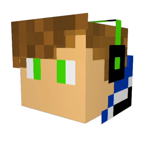 Craftcommander04 Minecraft avatar head, 3D render