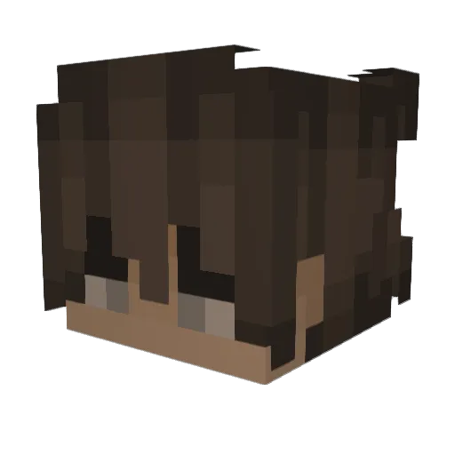 CraftedAGiraffe Minecraft avatar head, 3D render