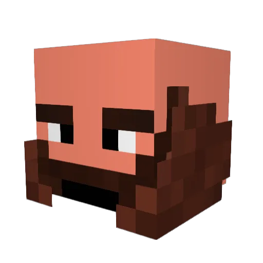 CraftedMods Minecraft avatar head, 3D render