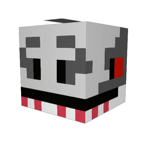 CraftedRaptor Minecraft avatar head, 3D render