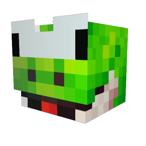 CraftedYoshi Minecraft avatar head, 3D render