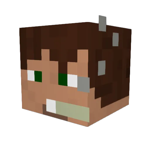 Crafted_Cake Minecraft avatar head, 3D render