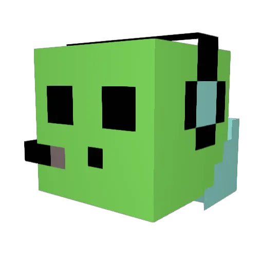 Crafter539 Minecraft avatar head, 3D render