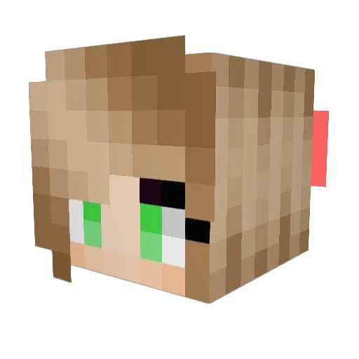 Crafter7473 Minecraft avatar head, 3D render