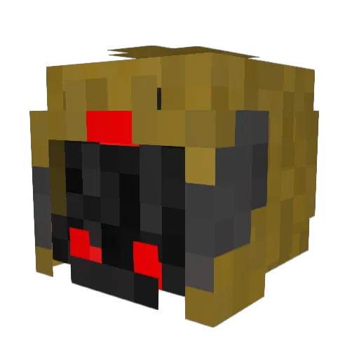 CrafterDudeArt Minecraft avatar head, 3D render