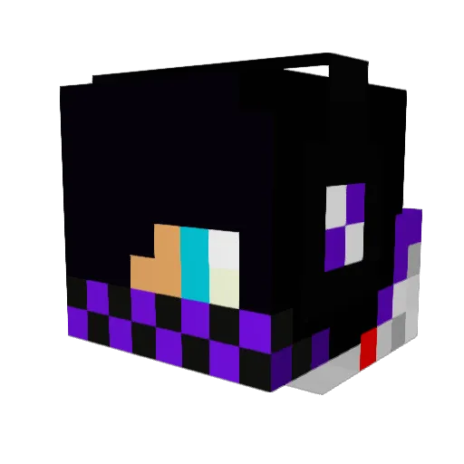 CrafterLian Minecraft avatar head, 3D render