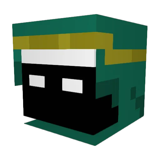 CrafterMasterMC Minecraft avatar head, 3D render