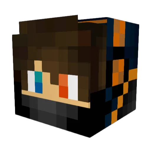 CrafterZX Minecraft avatar head, 3D render