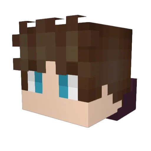 Crafter_236 Minecraft avatar head, 3D render