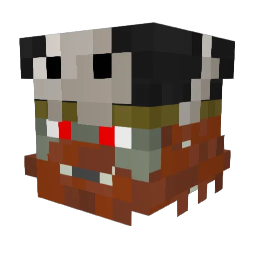 Crafter_Mitch Minecraft avatar head, 3D render