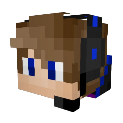 Crafter_YT Minecraft avatar head, 3D render