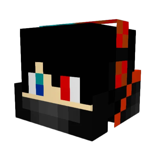 Craftertrollp Minecraft avatar head, 3D render