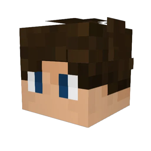 Craftgig Minecraft avatar head, 3D render
