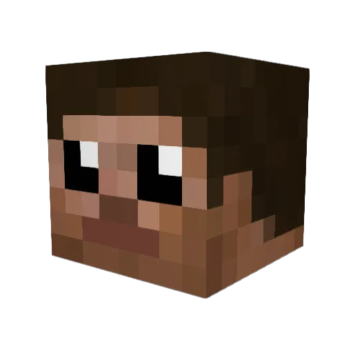 Craftholiday Minecraft avatar head, 3D render