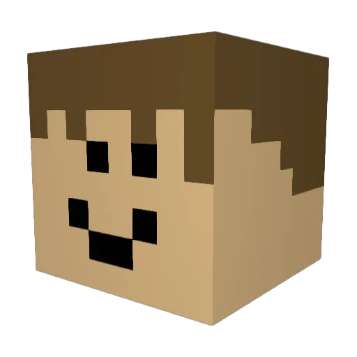 Craftie123 Minecraft avatar head, 3D render