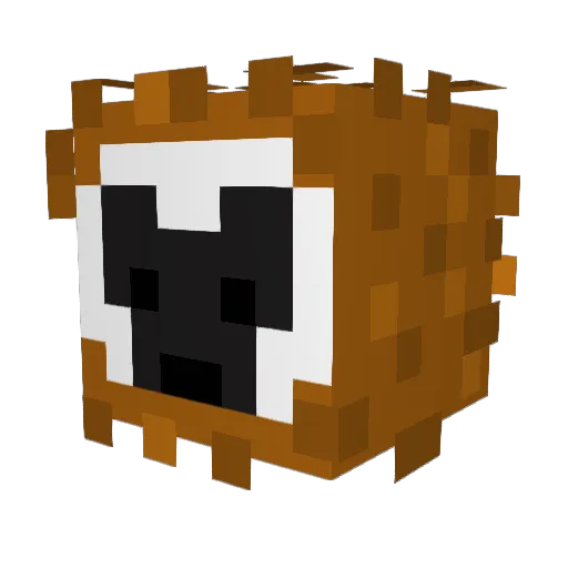 CraftierGibbon Minecraft avatar head, 3D render