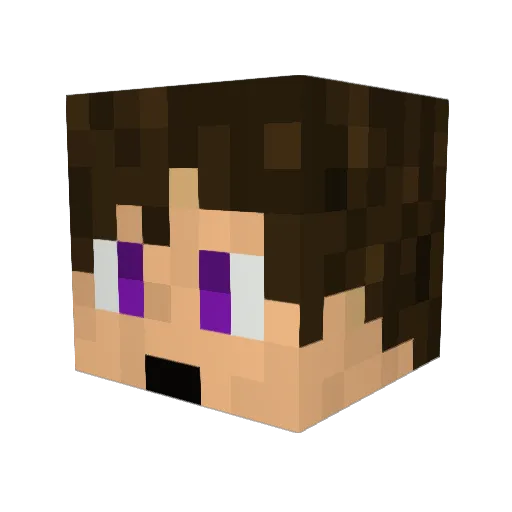 Crafting2Angel Minecraft avatar head, 3D render