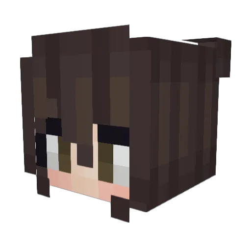 CraftingElleh Minecraft avatar head, 3D render