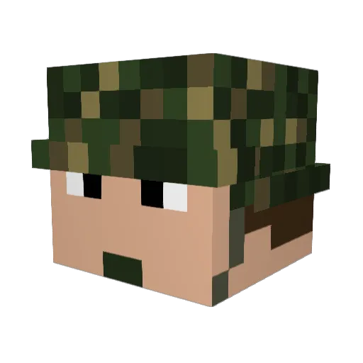 CraftingFuchs Minecraft avatar head, 3D render