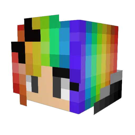 CraftingGirl23 Minecraft avatar head, 3D render