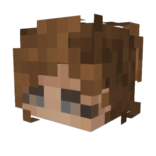 CraftingNoob_YT Minecraft avatar head, 3D render