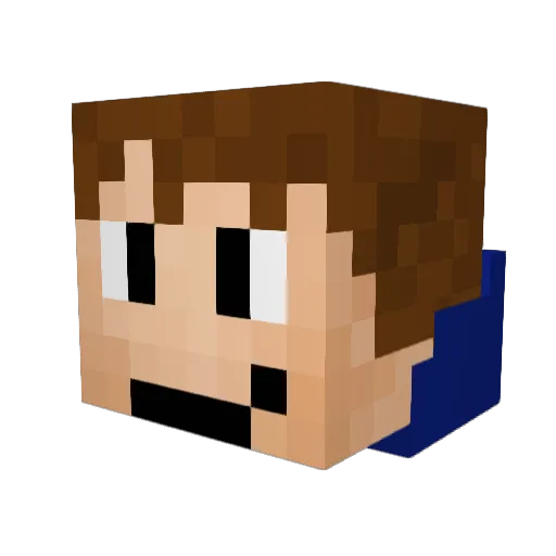 CraftingVirus Minecraft avatar head, 3D render