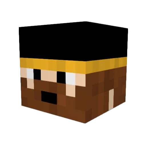 Crafting_Tobi Minecraft avatar head, 3D render
