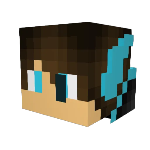 Craftingjoe Minecraft avatar head, 3D render