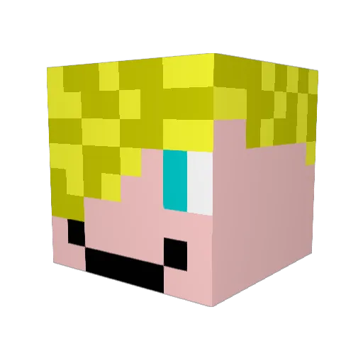 Craftingkillen Minecraft avatar head, 3D render