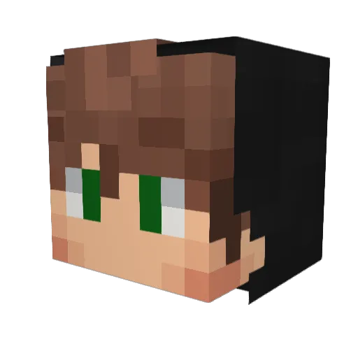 Craftinima Minecraft avatar head, 3D render