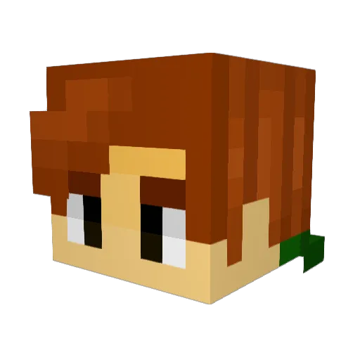 Craftm0n Minecraft avatar head, 3D render